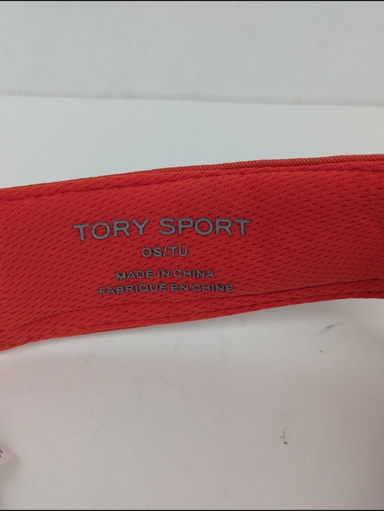 Tory Burch Sport Performance Burnt Orange Red Adjustable Visor Tennis Golf - Picture 11 of 13